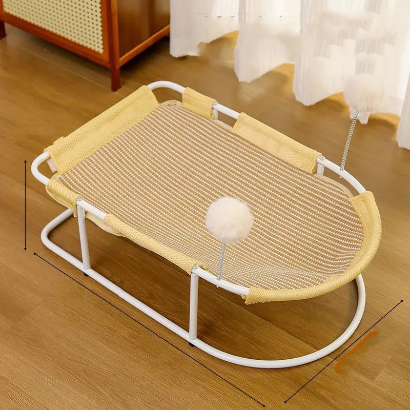 Large breathable fabric pet kennel with bracket frame for cats and puppies