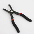 Red round nail removal pliers with PVC handles for interior panel and door nail extraction