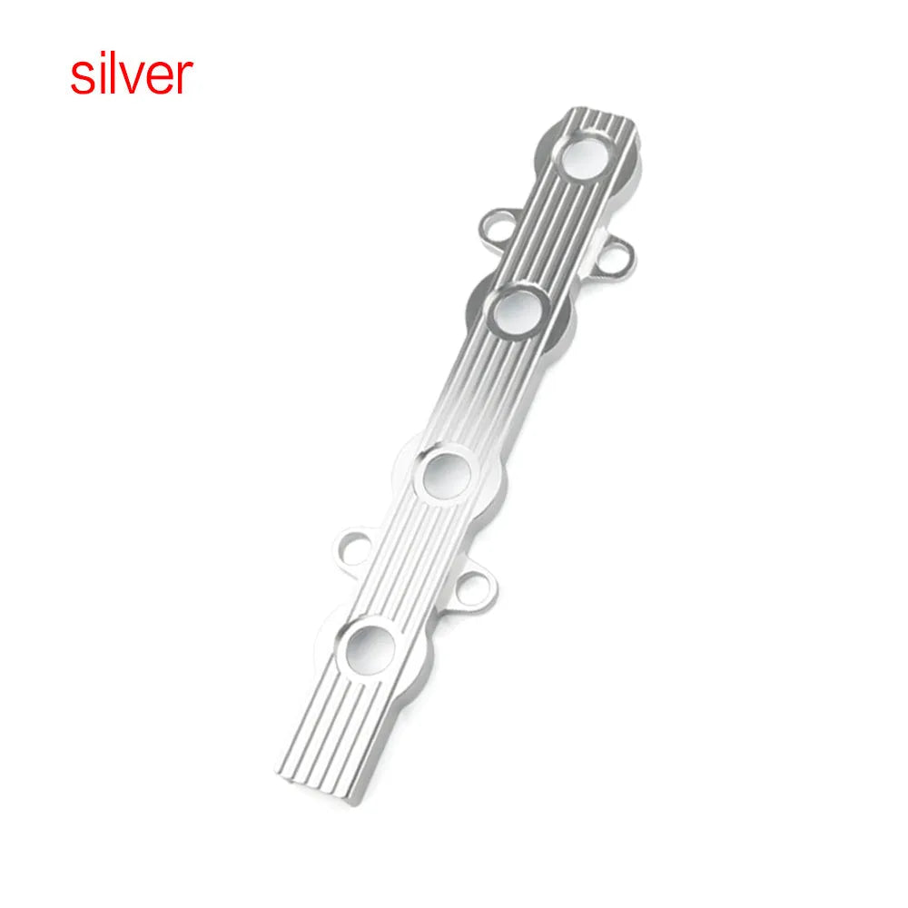 Aluminium engine harness mounting bracket in blue, red or silver with cable tie slot