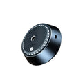 Black metal USB car aroma diffuser with timing function and compact 9x4.5cm dimensions