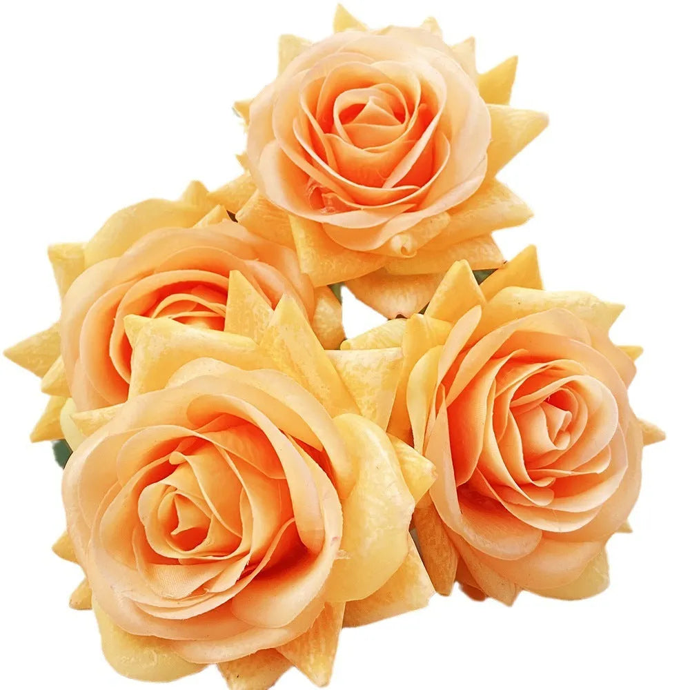 Touch Rose artificial silk flower with fabric petals, approximately 42cm long, in a red colour option.