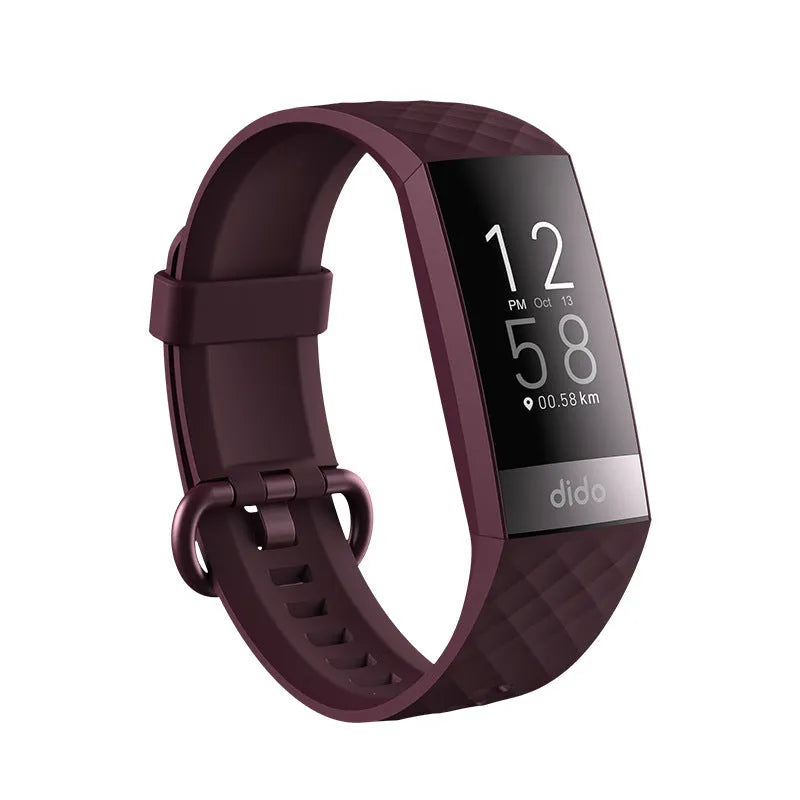 Black smart watch with ECG, blood pressure, and blood oxygen monitoring on a wrist.