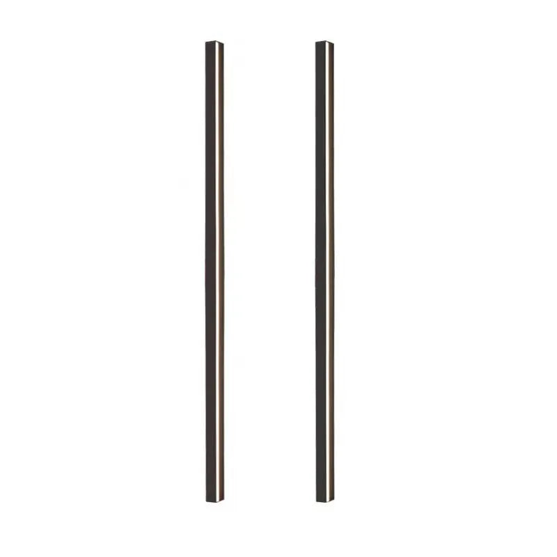 Black 80cm long aluminium LED strip wall lamp mounted on a wall, demonstrating three colour light options.