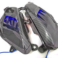 YAMAHA NMAX motorcycle LED side lamp replacement set with carbon fibre decoration and blue/red light options