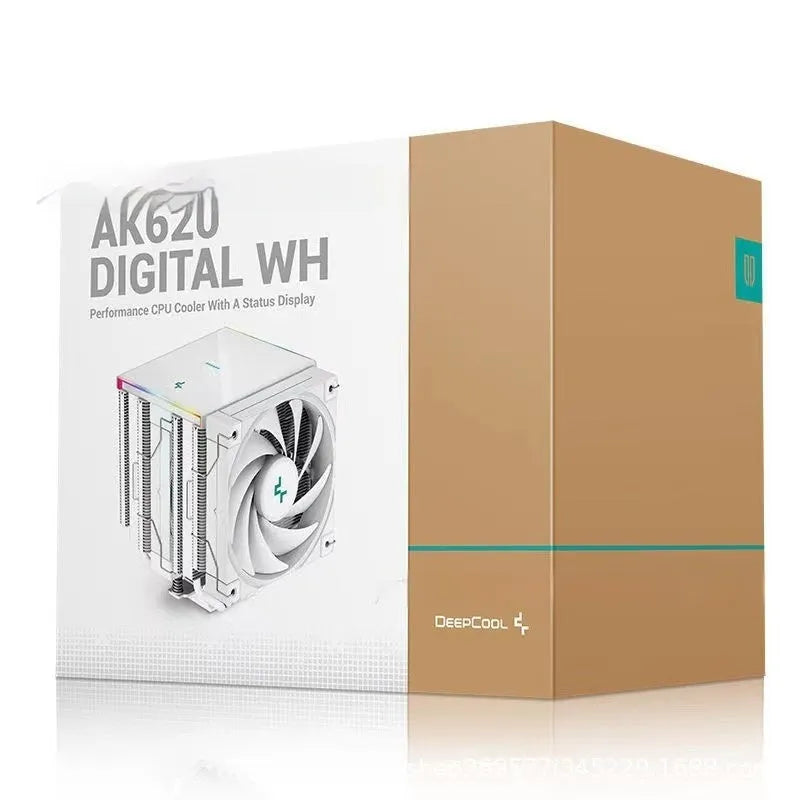 DeepCool AK series CPU air cooler with digital display and twin tower heat sink
