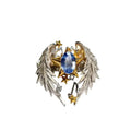 Angel Wings geometric adjustable ring with open-mouth US Size 8 design in alloy material