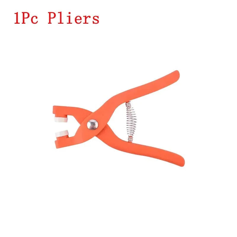 9.5mm stainless steel five claw suit buttons with application pliers for no-sew clothing fastening