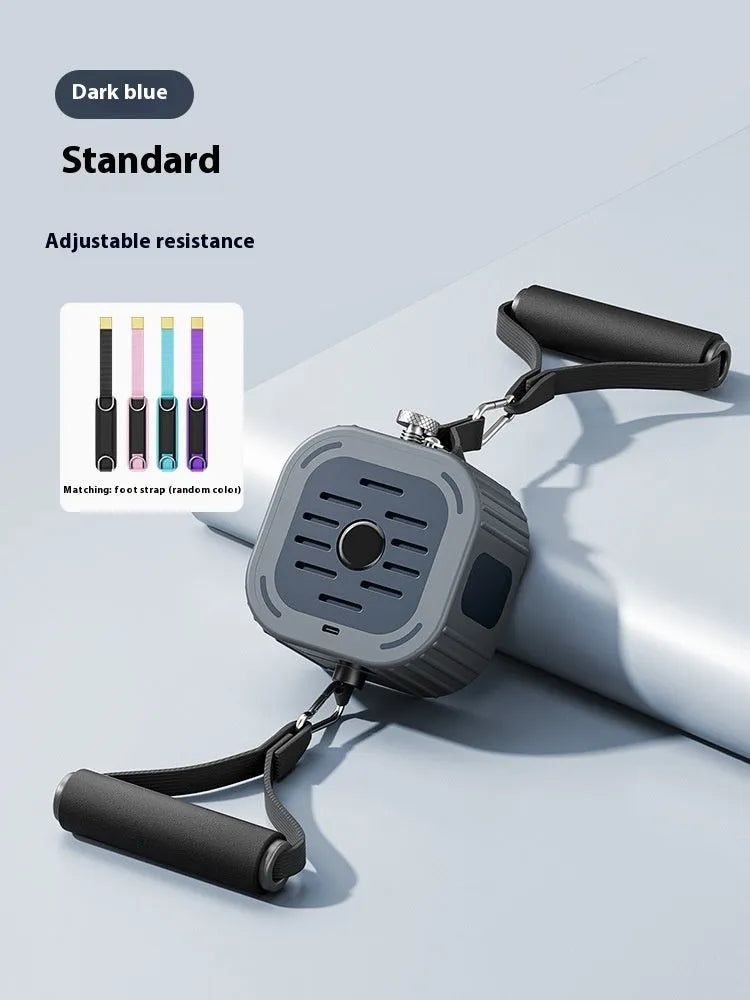 Adjustable power pump chest expander in orange or navy blue for home strength training