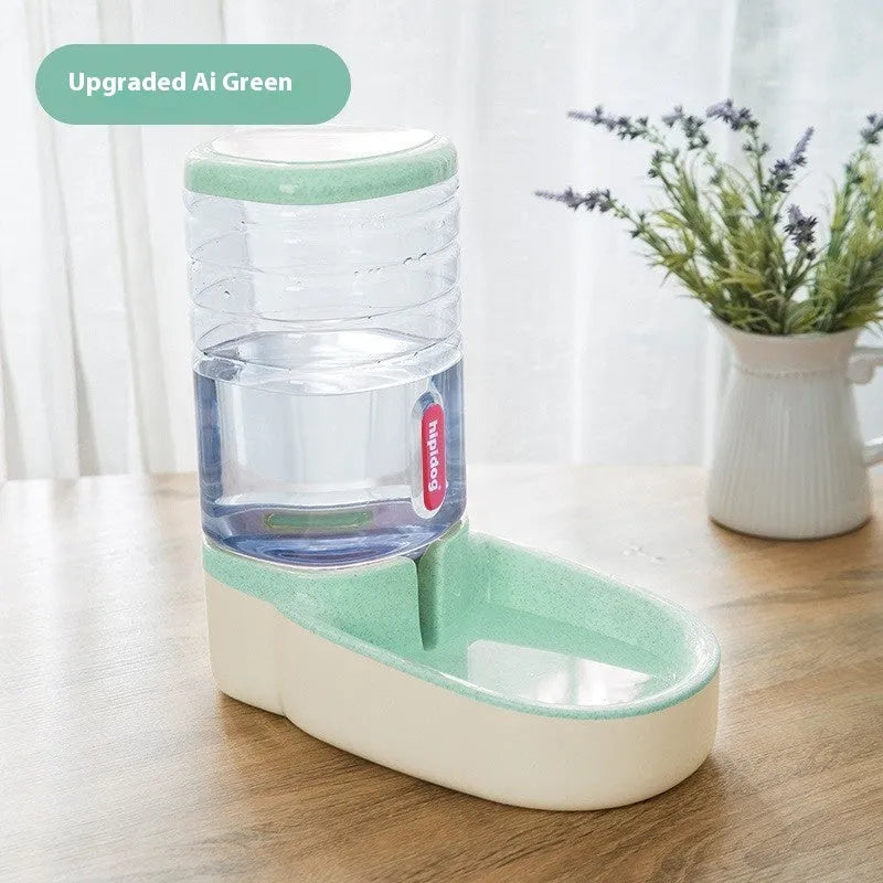 Grey automatic pet water fountain with 3.8-litre capacity for dogs and cats