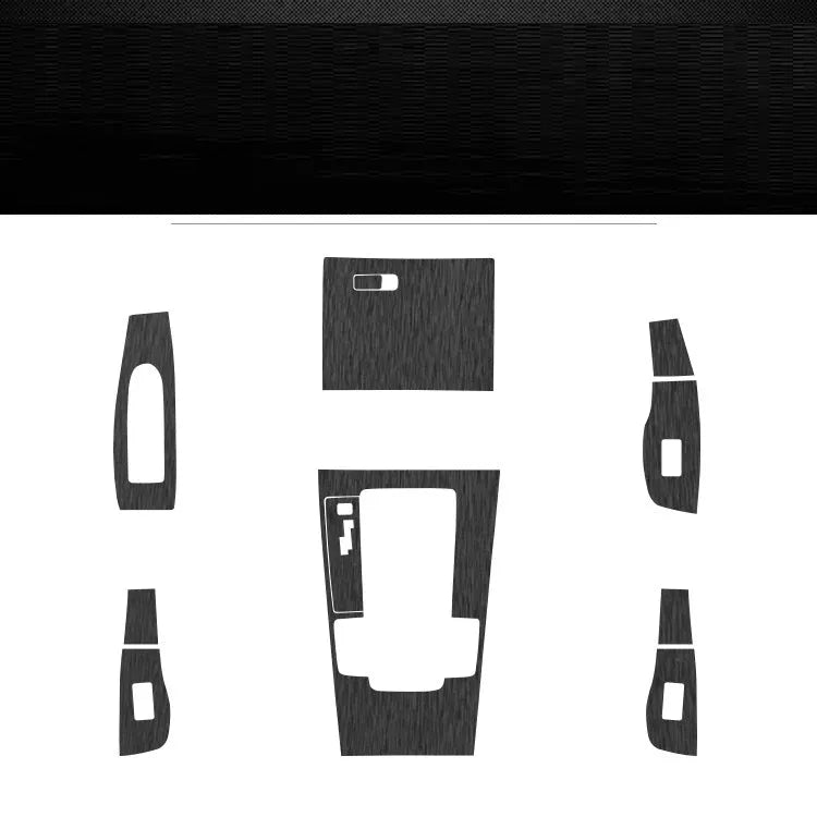 Pre-cut matte black vinyl sticker kit for Audi Volkswagen Seat interior centre console and dashboard