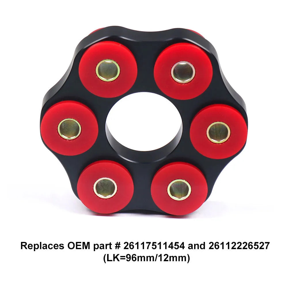 Red polyurethane aluminium drive shaft connecting plate bracket for BMW E46 E36 E30 M3 and E28 models