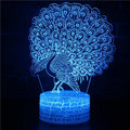 Acrylic USB table lamp with touch control and colourful 3D night light design
