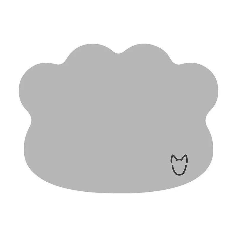 Ice silk dog cooling mat with scratch-resistant surface and non-slip backing in light grey colour