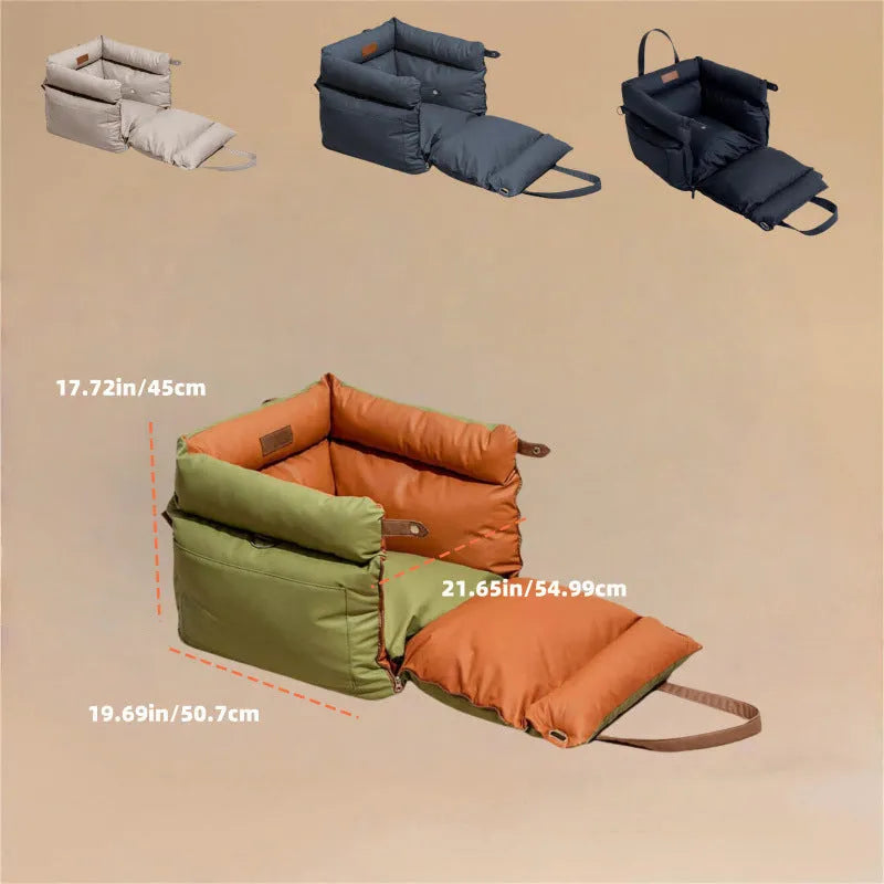 Removable cover pet car nest with waterproof PU leather in 55x50x45cm dimensions