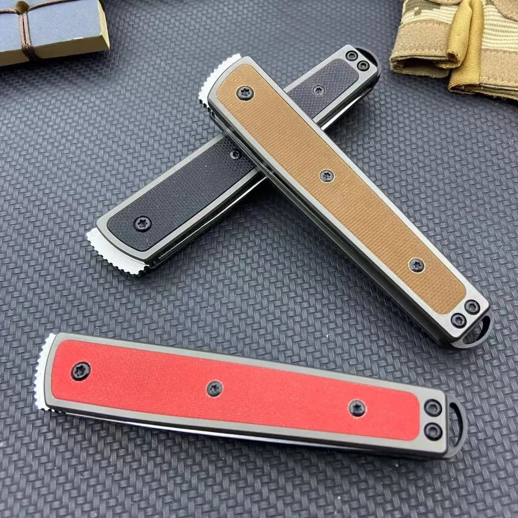 Folding fruit knife with stainless steel blade in open position showing 17cm length