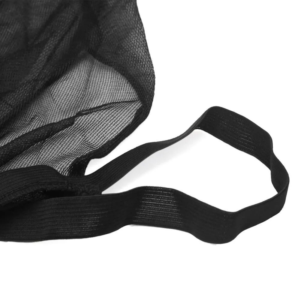 Set of four non-woven fabric mesh sunshades installed on car front and rear side windows.