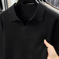 Men's loose long sleeve pullover sweater in a casual style for autumn.