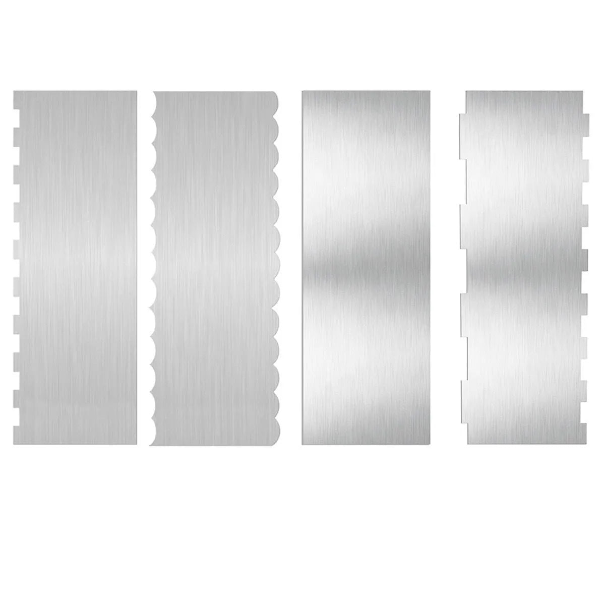 Stainless steel cream scraper with polygon body design for cake decorating
