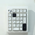 Wireless mechanical numeric keyboard in black or white with Bluetooth connectivity