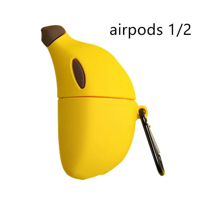 Yellow banana design silicone protective case for AirPods Pro wireless Bluetooth headsets