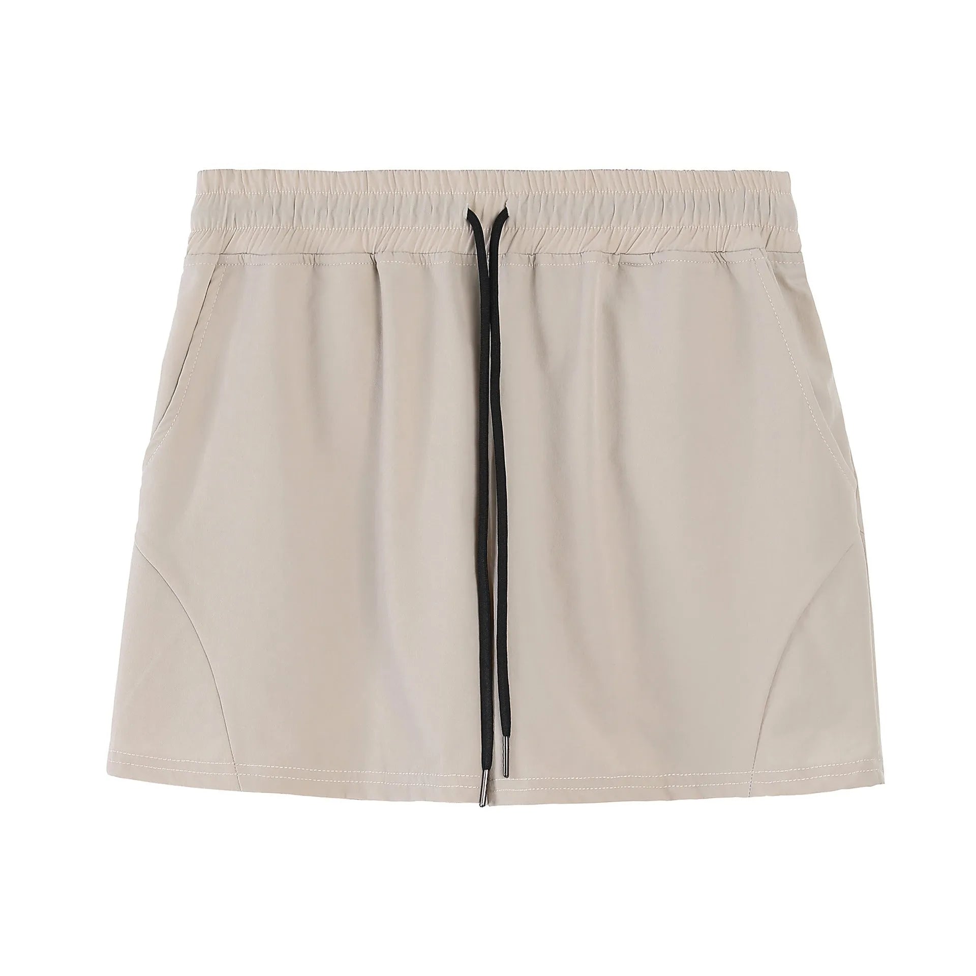 Men's slim fit basketball shorts in grey, black, apricot or green colours with elastic waistband