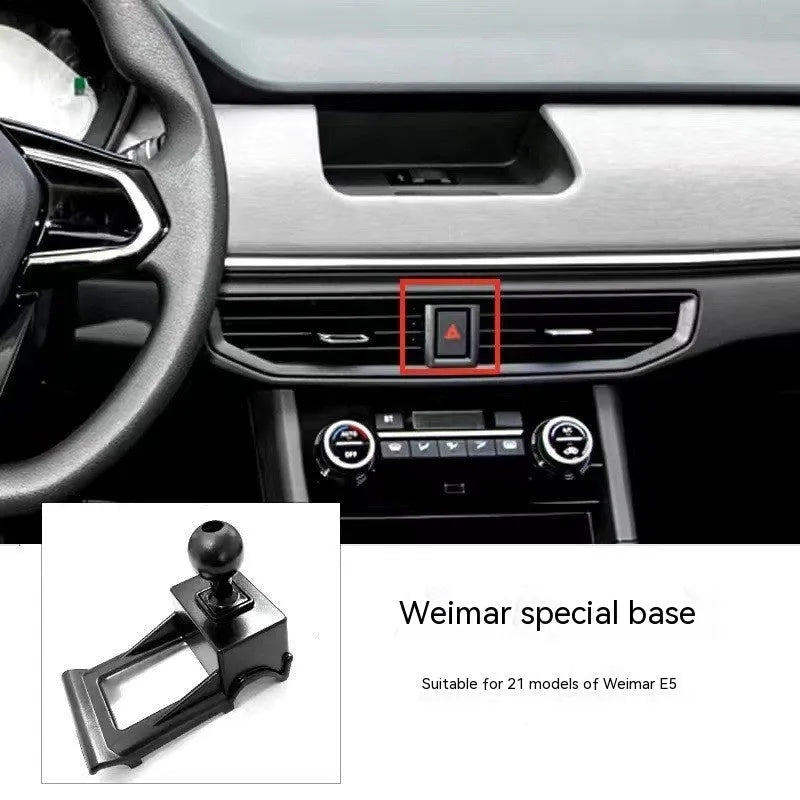 GOODWAY dashboard mobile phone holder showing 360-degree rotation and snap-on mounting system