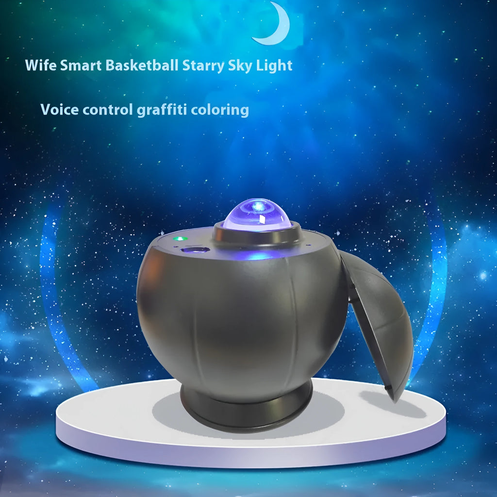 Remote control nebula projection LED starry sky light, 7.5W planet night light, 120x120x125mm, black or white