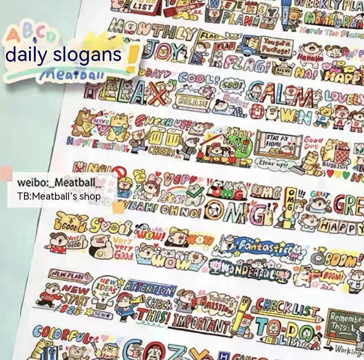 Cartoon character stickers on Japanese paper for haemorrhoid tape packaging decoration