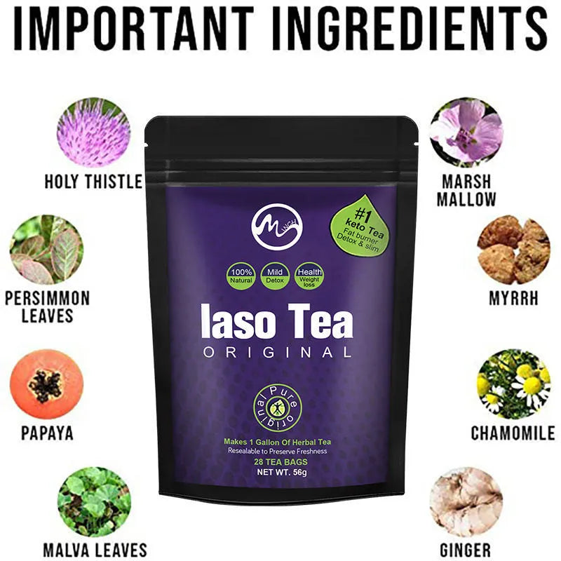 Single bag of sugar-free instant slimming tea utilising cold soaking food technology