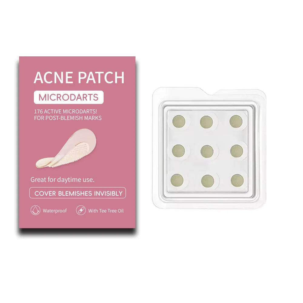 Box of 9 hydrocolloid acne patches for pimple treatment on sensitive skin