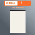 A4 A5 B5 writing pads showing horizontal line, grid and blank page options with 80 sheets
