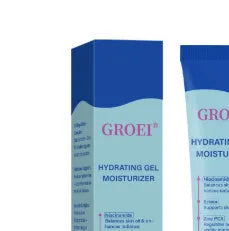 50ml jar of hyaluronic acid moisturising facial gel on a plain background