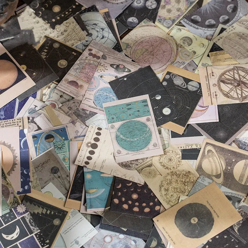 Retro note stickers box set containing 320 pieces of 4cm by 6cm double gummed paper stickers