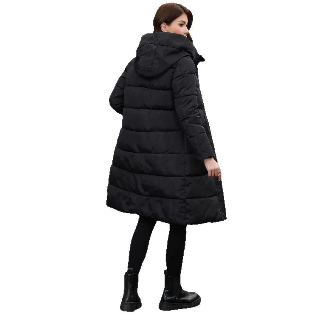 Black slim-fit men's hooded jacket with long sleeves