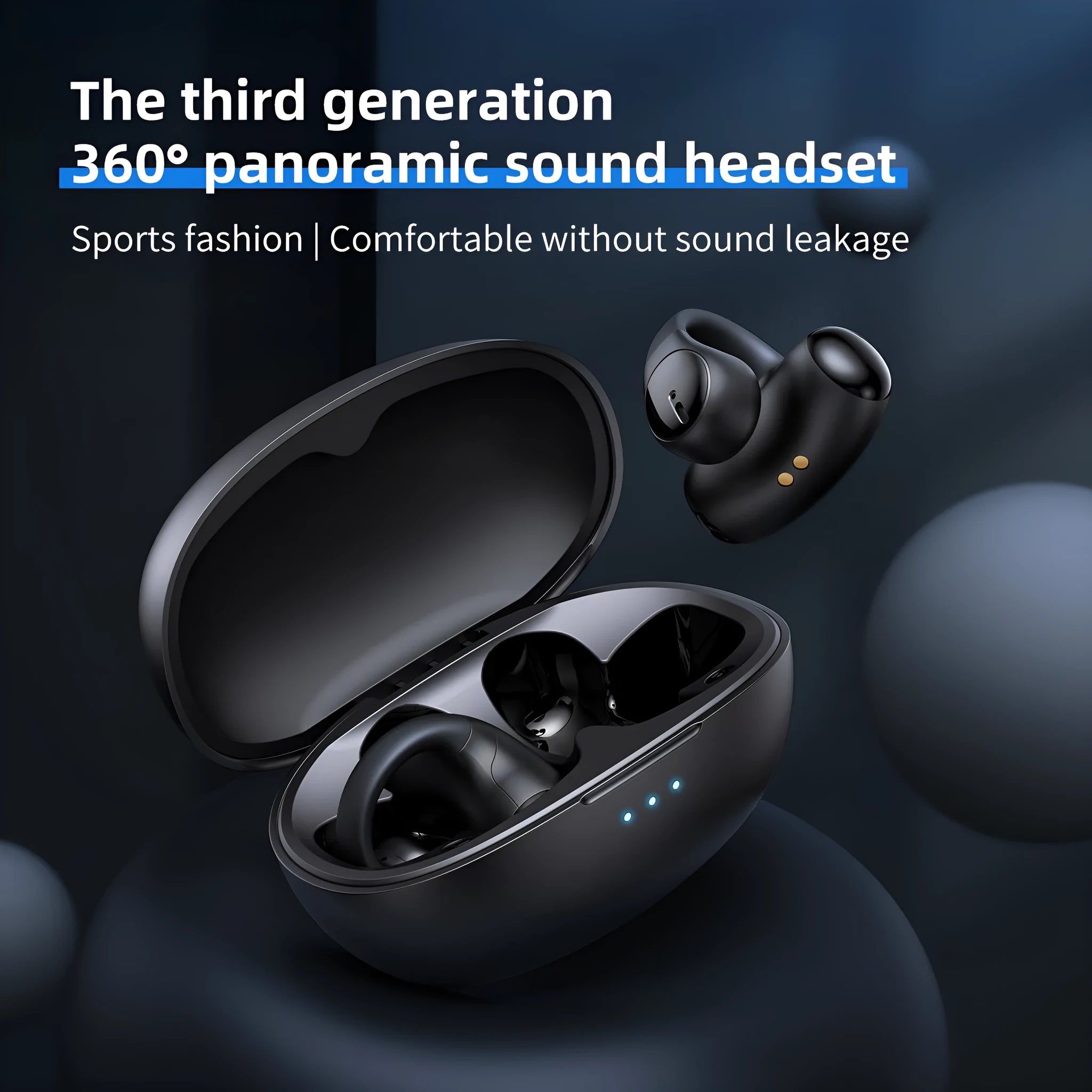 T306 Bluetooth wireless sports headset with ear hook design in black or white colour