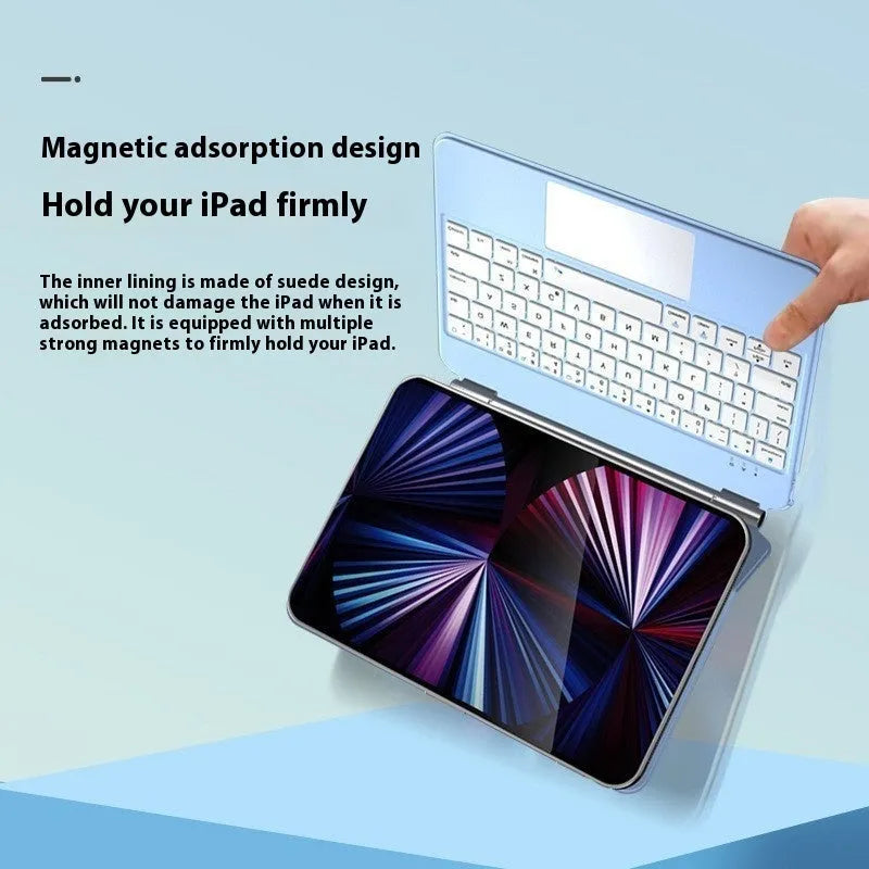 11 inch wireless Bluetooth keyboard with magnetic tablet protective cover in multiple colours