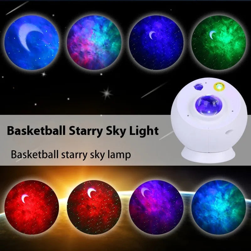 Remote control nebula projection LED starry sky light, 7.5W planet night light, 120x120x125mm, black or white