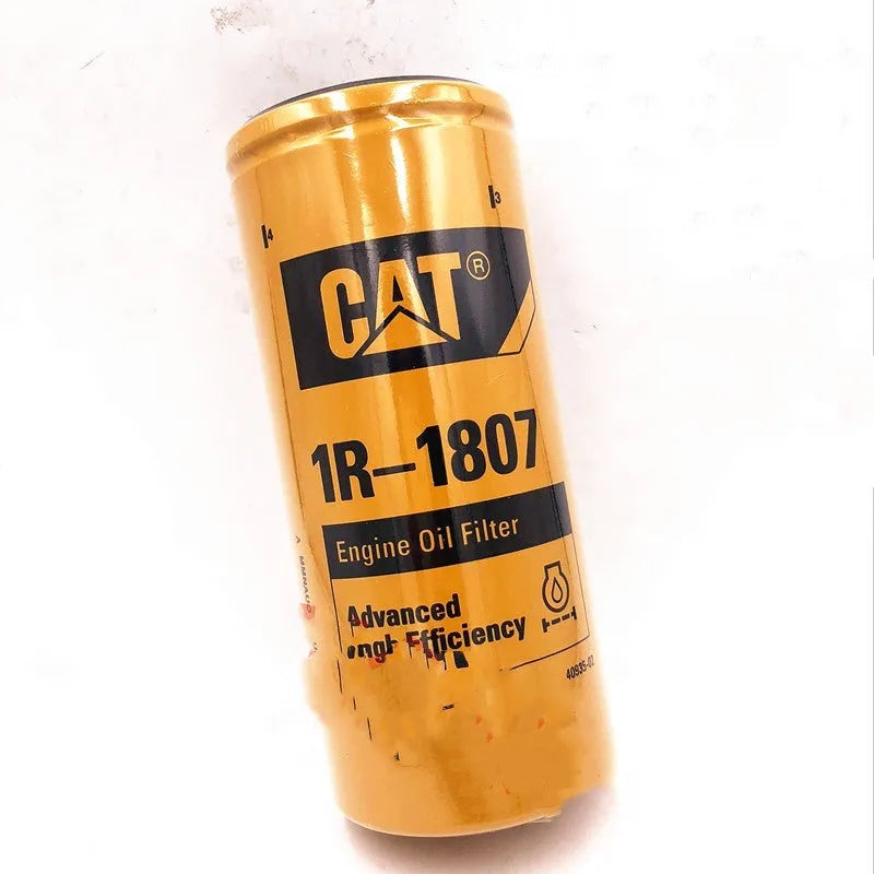 Yellow Caterpillar fuel water separator filter element measuring 262mm tall for 324D 329D machinery models