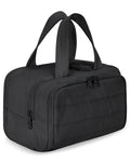 Large open-top travel toiletry bag in polyester, showing spacious interior and modern style.