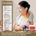 Blue rechargeable electric neck and back massager with foldable design