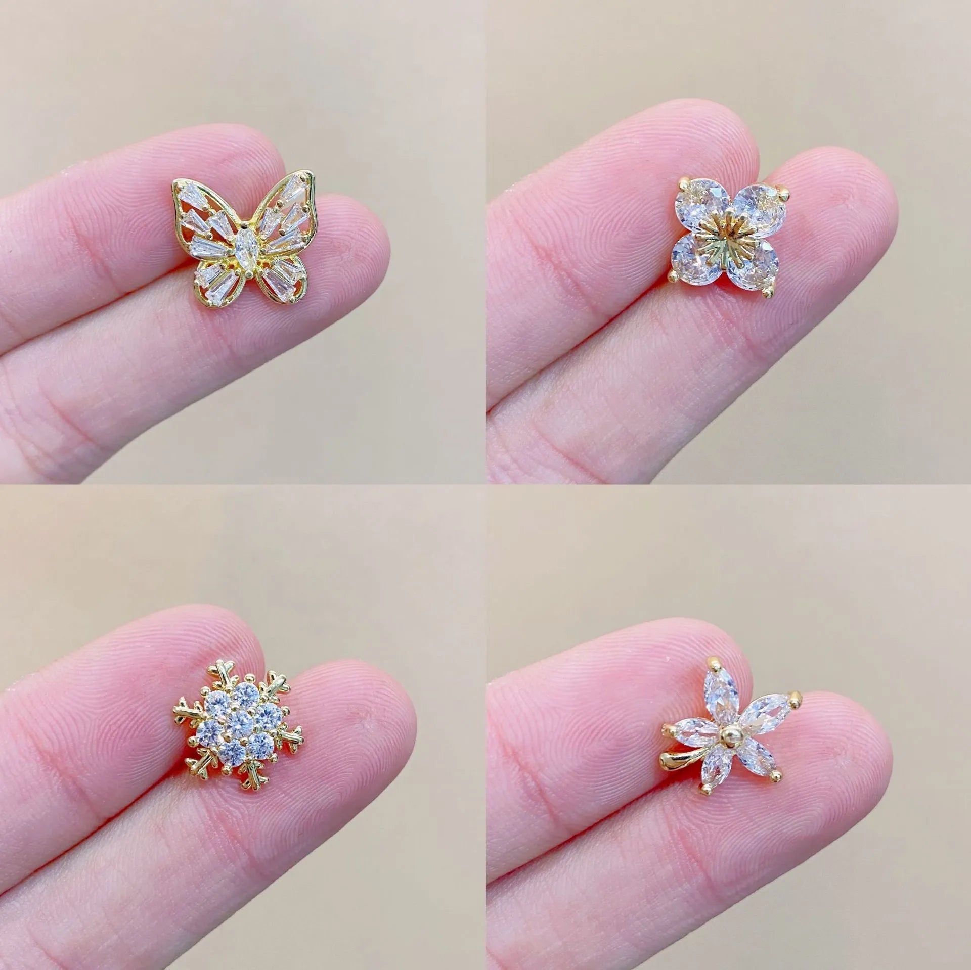 Geometric-shaped copper brooch with electroplated finish for women's clothing decoration