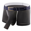 Men's ice silk boxers in solid colours showing mid waist design