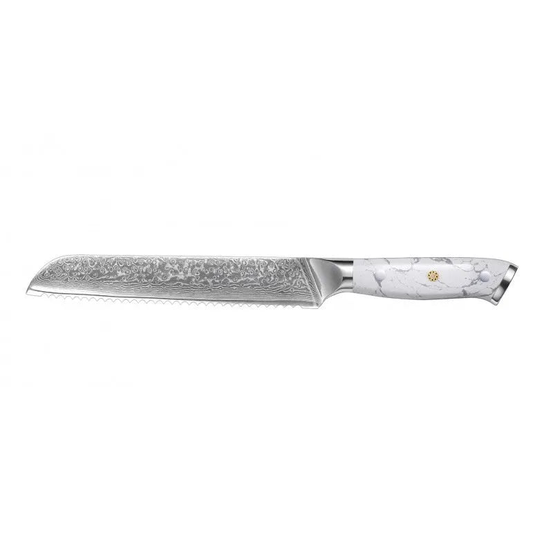Damascus VG10 combined chef's knife with 21cm blade showing modern simple design