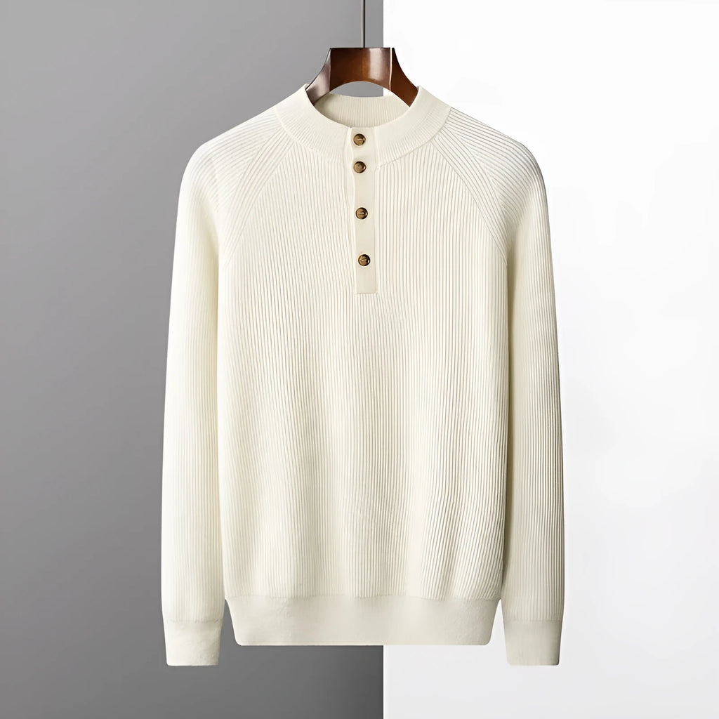 Half-height cardigan collar knitted jumper in white or dark blue, extra coarse wool, loose oversized pullover, sizes S-XXL