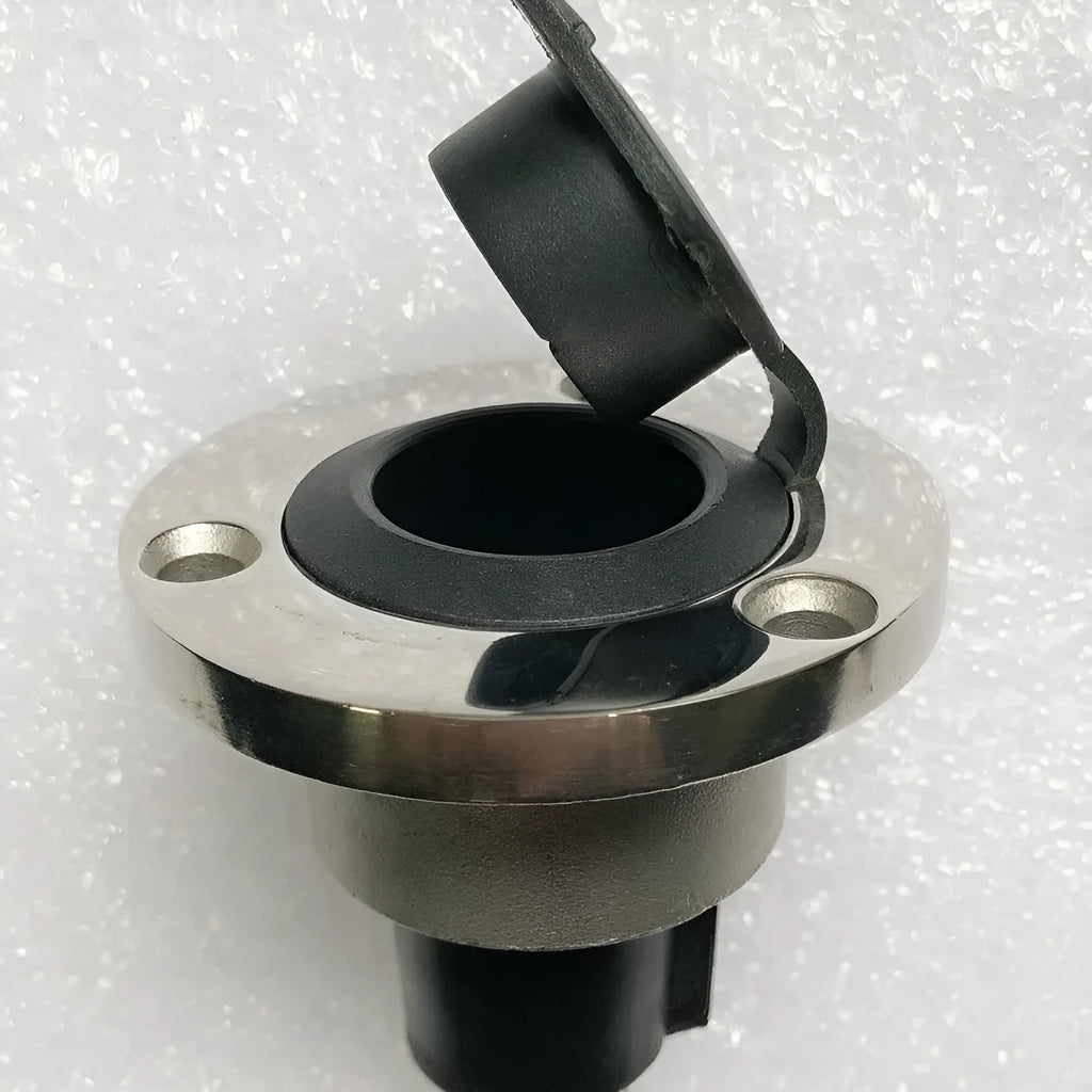 Stainless steel yacht anchor light ring lamp socket with ABS housing and bottom wiring connections