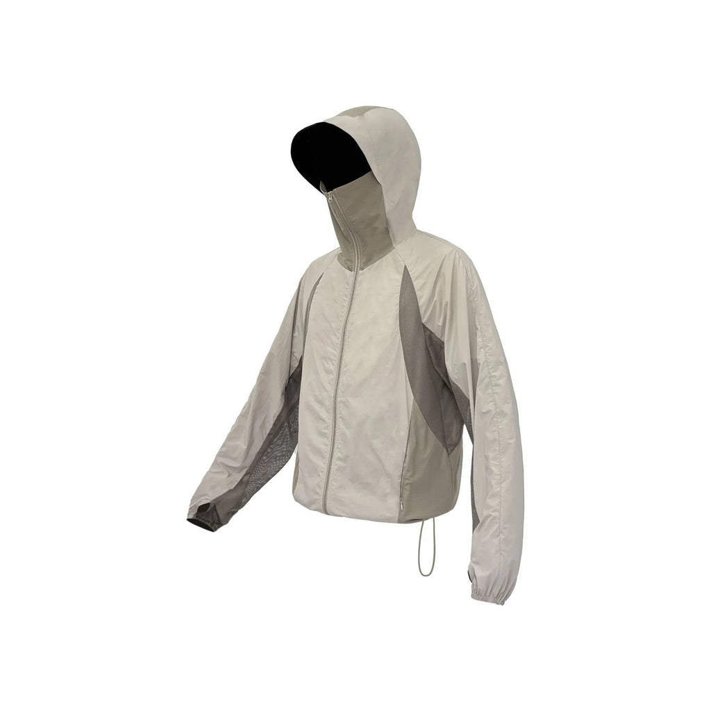 Mesh stitching thin sun protective clothing in desert brown colour showing regular length cut and lightweight construction