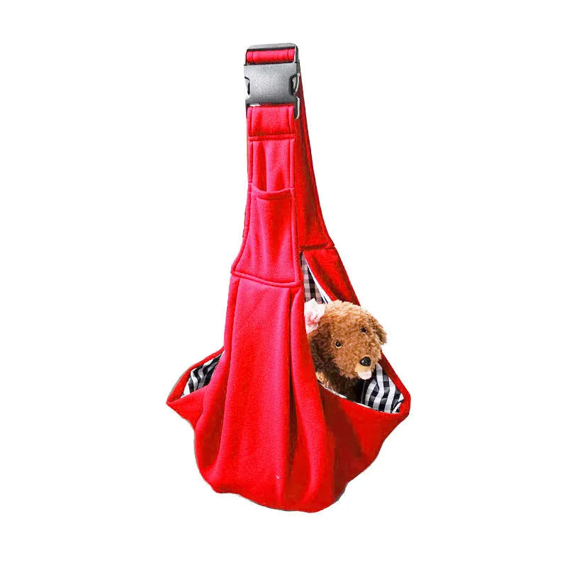 Soft polyester pet carrier bag with adjustable shoulder strap in multiple colour options