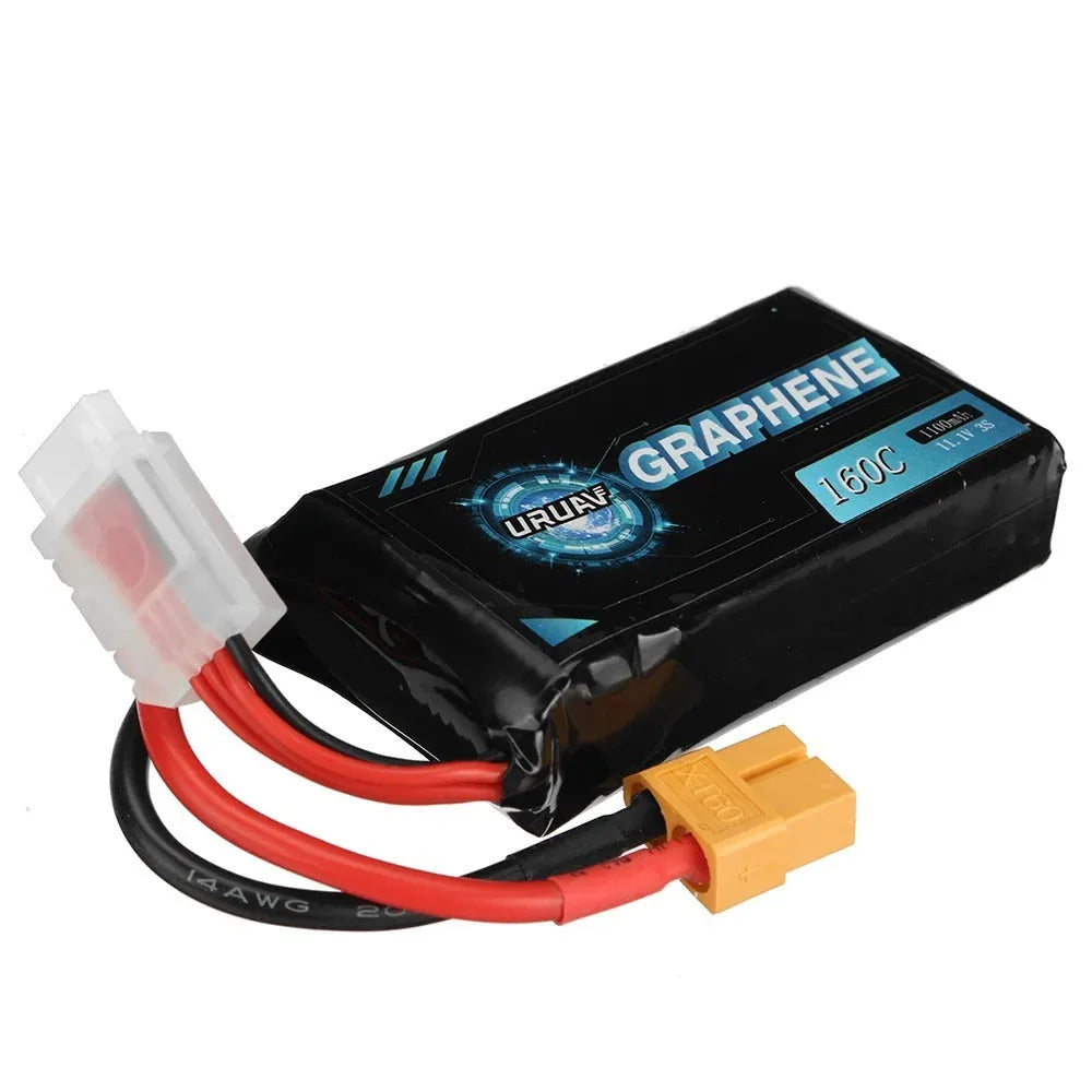 7.4V 1200mAh RC lithium battery pack for 2S and 3S model cars and boats.