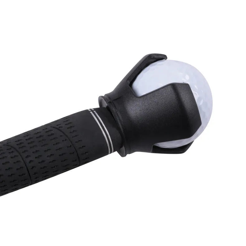 Black 60g golf ball picking device with clip for bag attachment