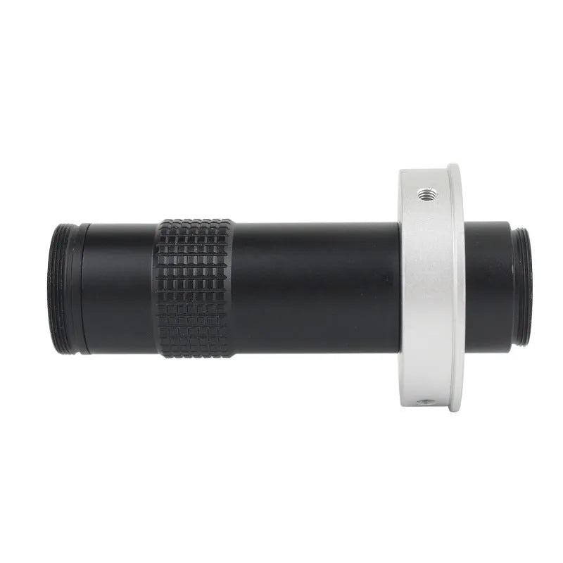 Black industrial camera monocular lens with 130x magnification capability
